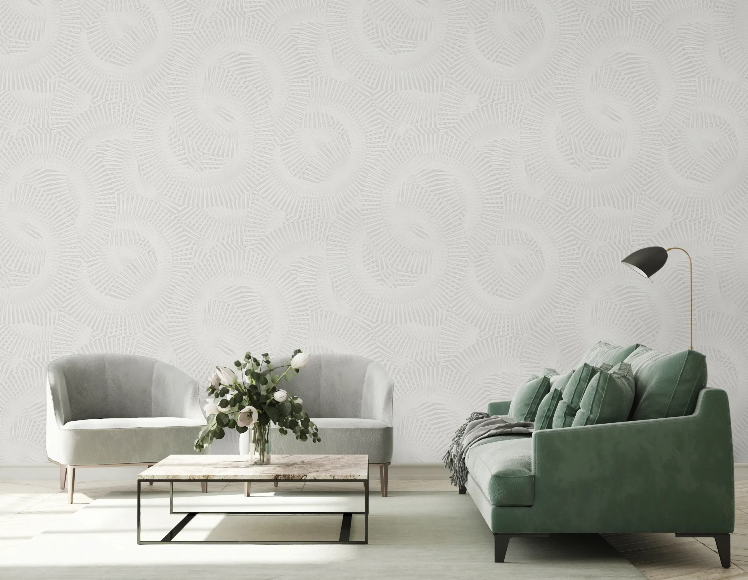 Beige Embossed Wallpaper – Natural Glitter (24103-1)
